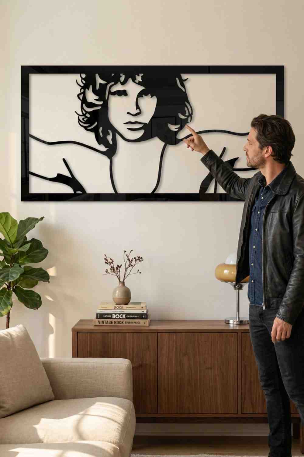 Jim Morrison - Cuadro decorativo | Cortayrecorta.es