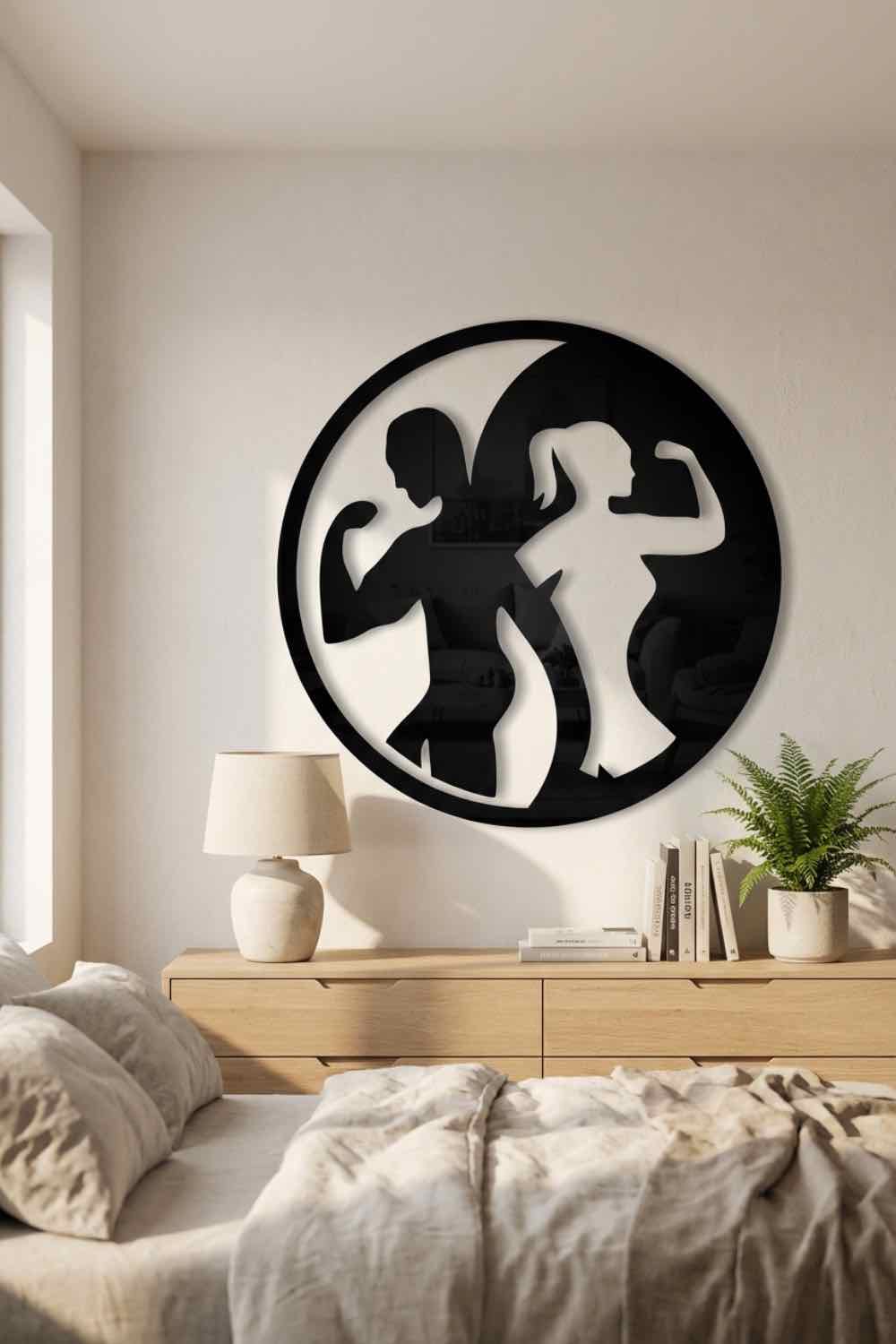 Yin yang fitness - Cuadro decorativo | Cortayrecorta.es