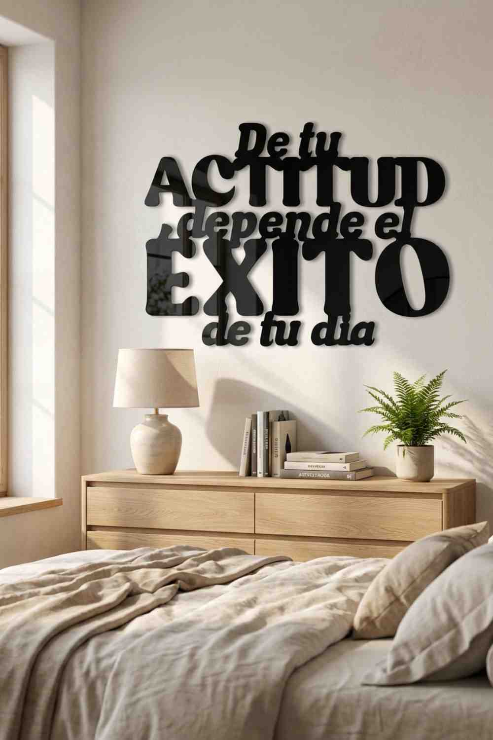 De tu actitud depende el éxito de tu día - Cuadro decorativo | Cortayrecorta.es