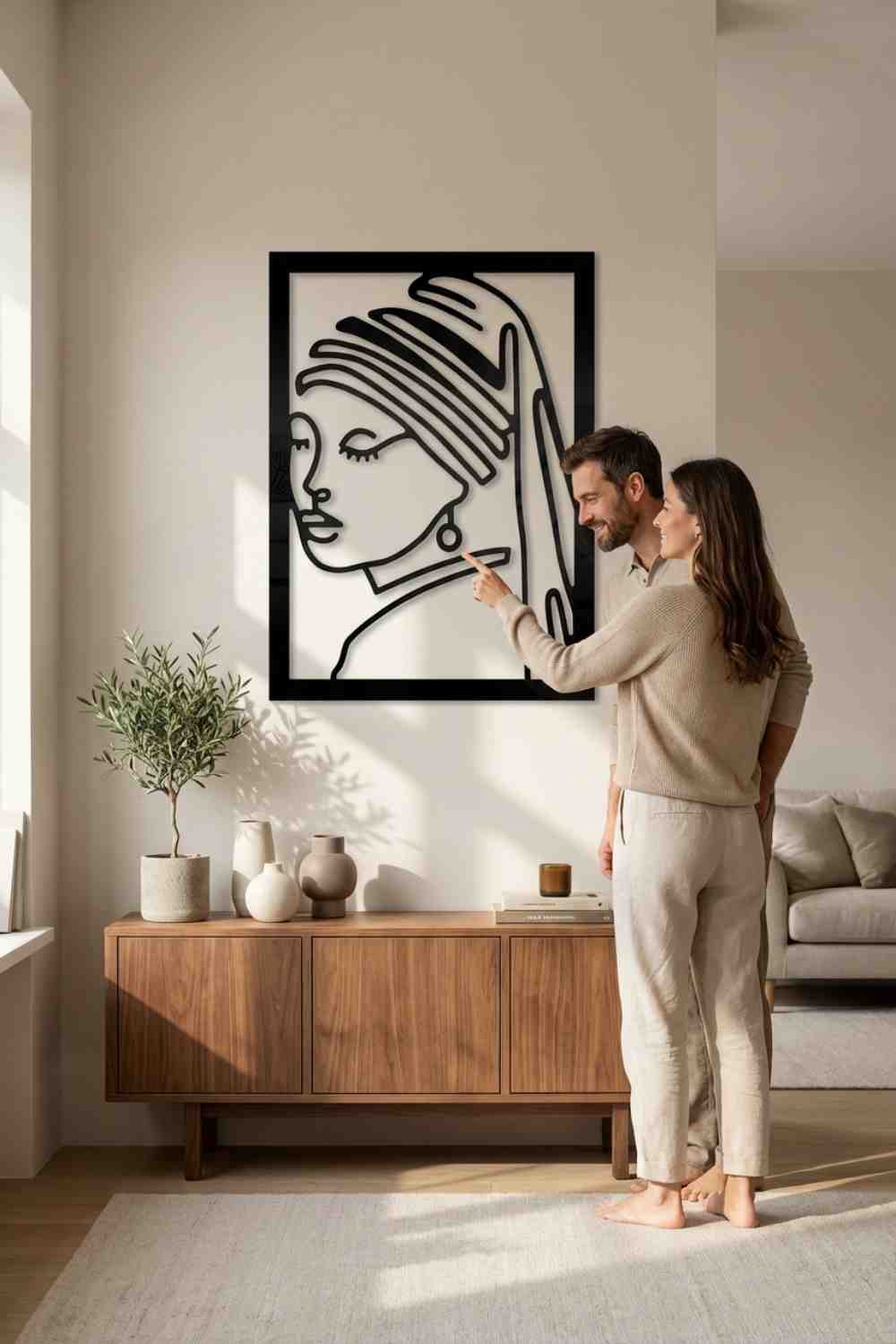 La Joven De La Perla - Cuadro decorativo | Cortayrecorta.es