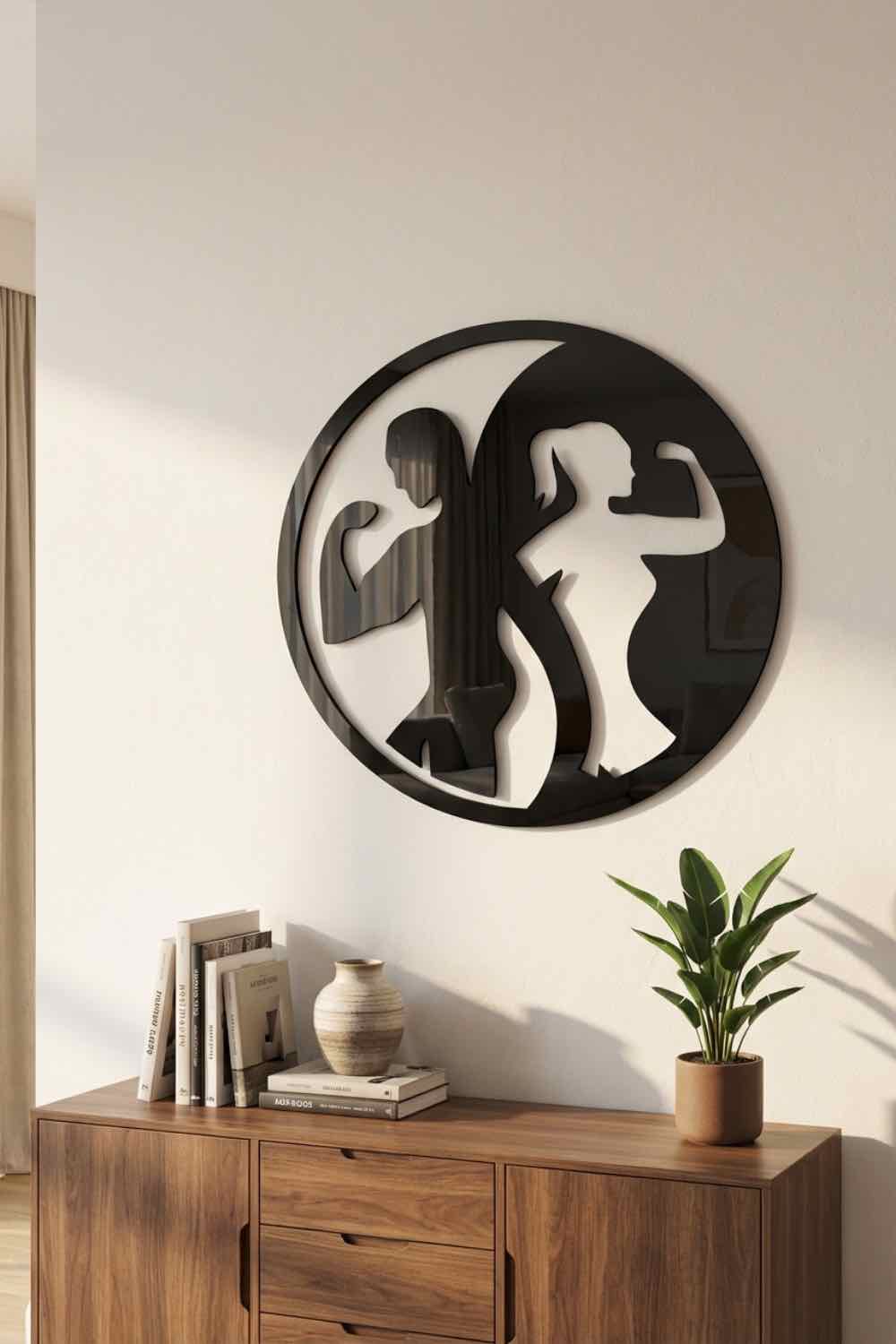 Yin yang fitness - Cuadro decorativo | Cortayrecorta.es