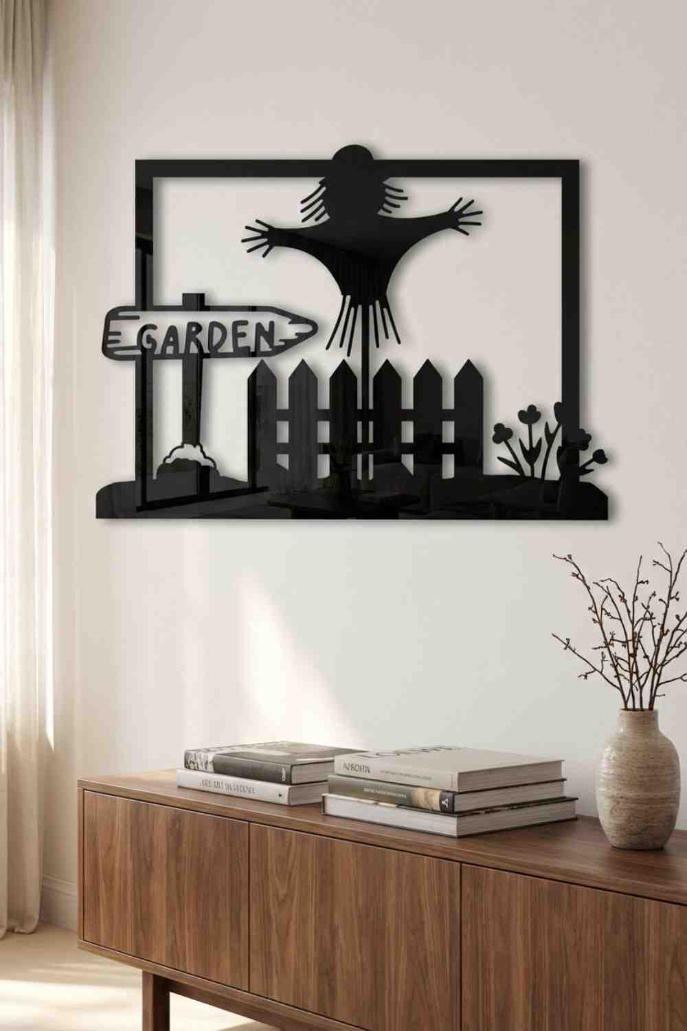 Scarecrow In The Garden - Cuadro decorativo | Cortayrecorta.es