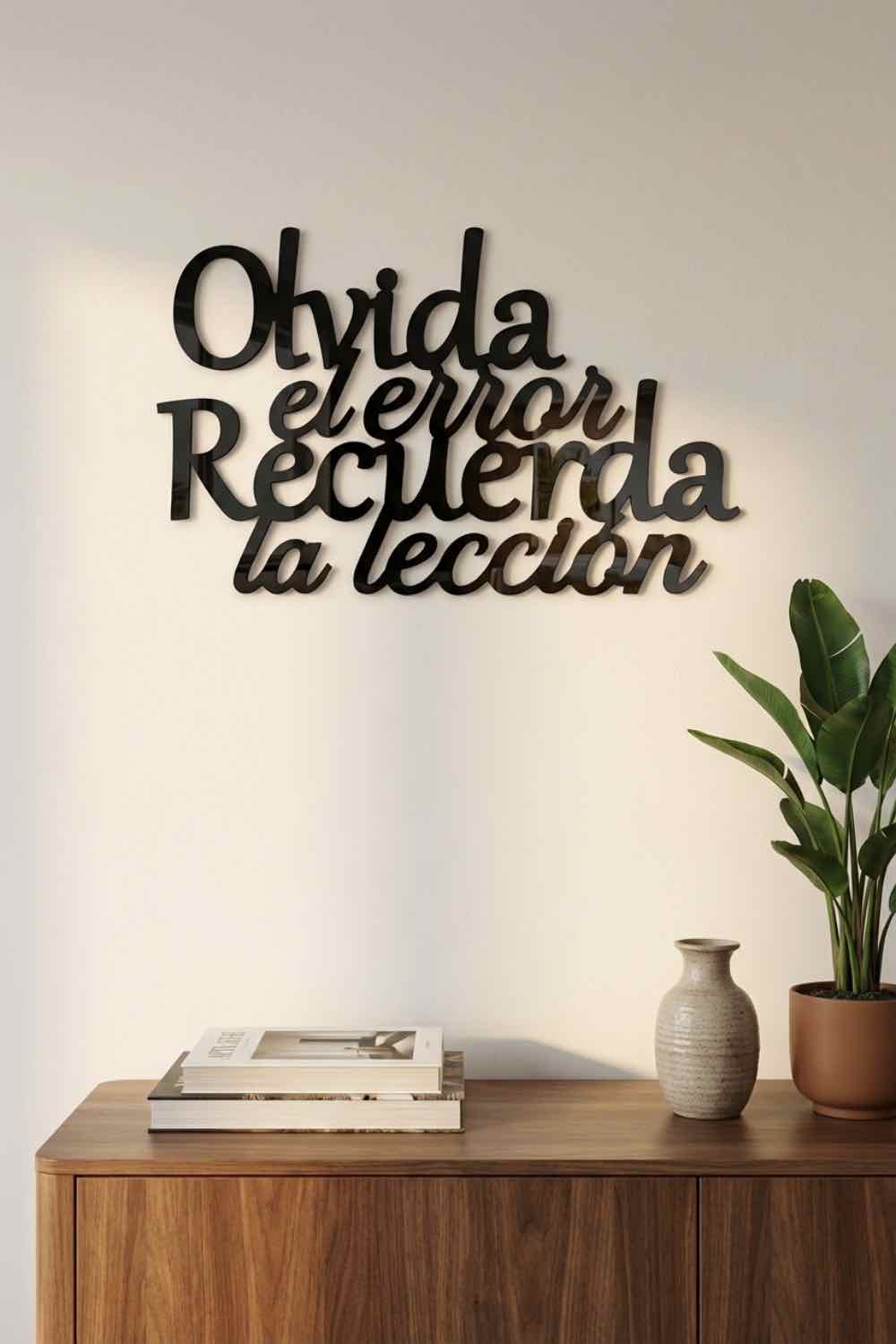 Olvida el error, recuerda la lección - Cuadro decorativo | Cortayrecorta.es