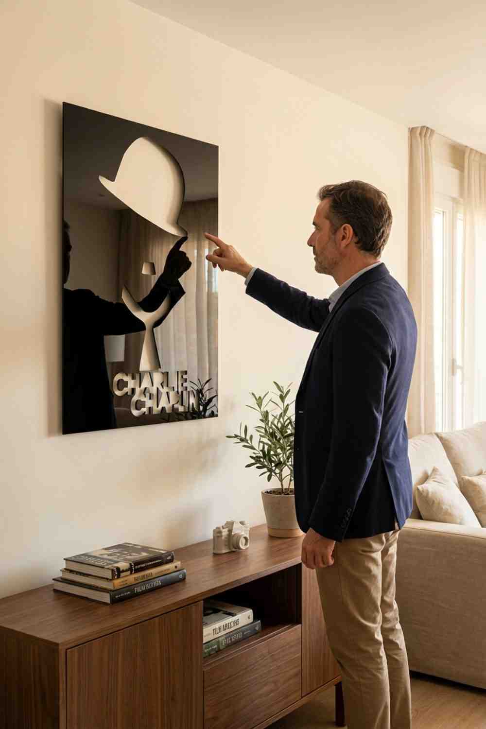Charlie Chaplin - Cuadro decorativo | Cortayrecorta.es