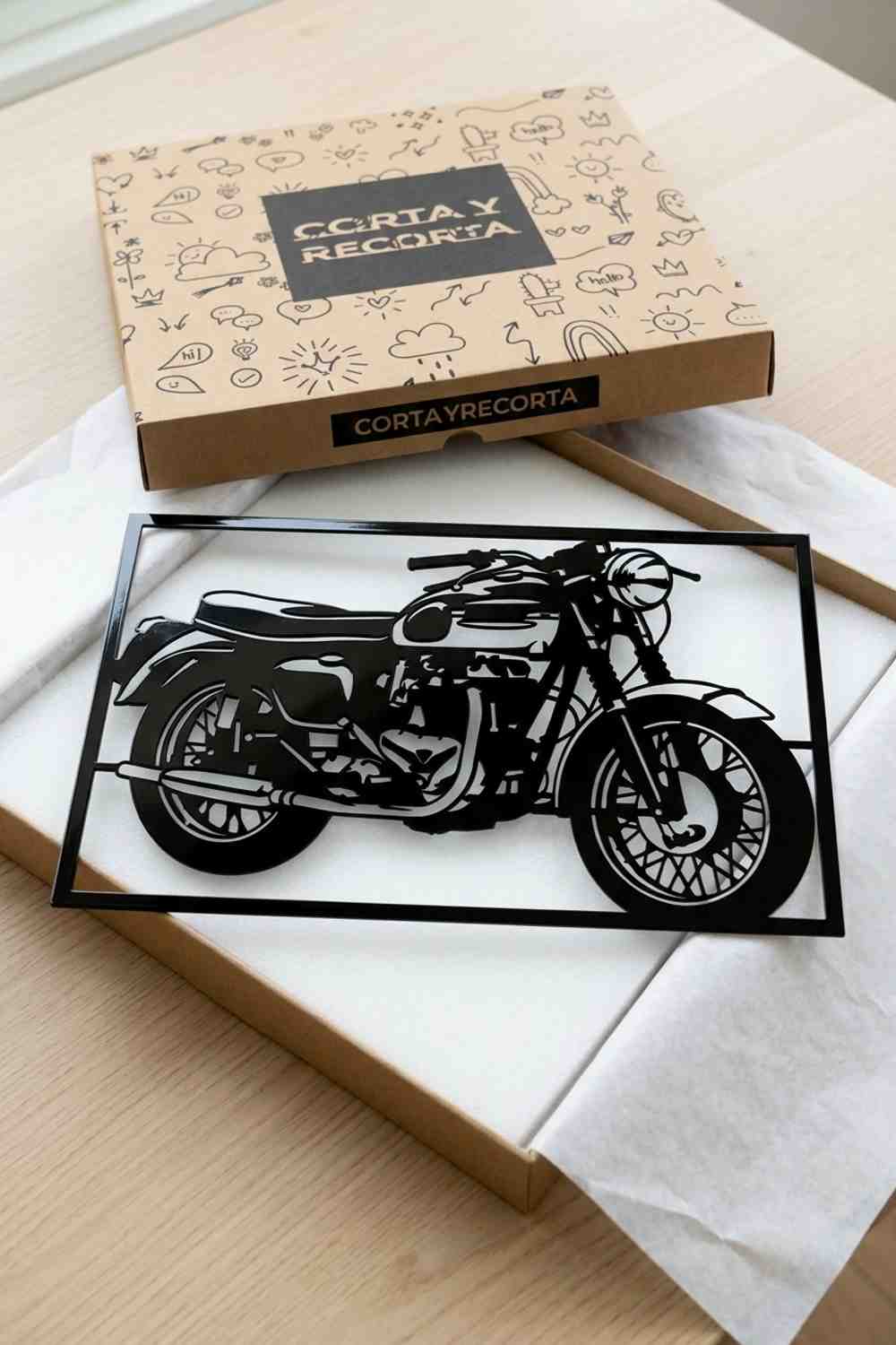 Triumph T120 Bonneville de 1960 - Cuadro decorativo | Cortayrecorta.es