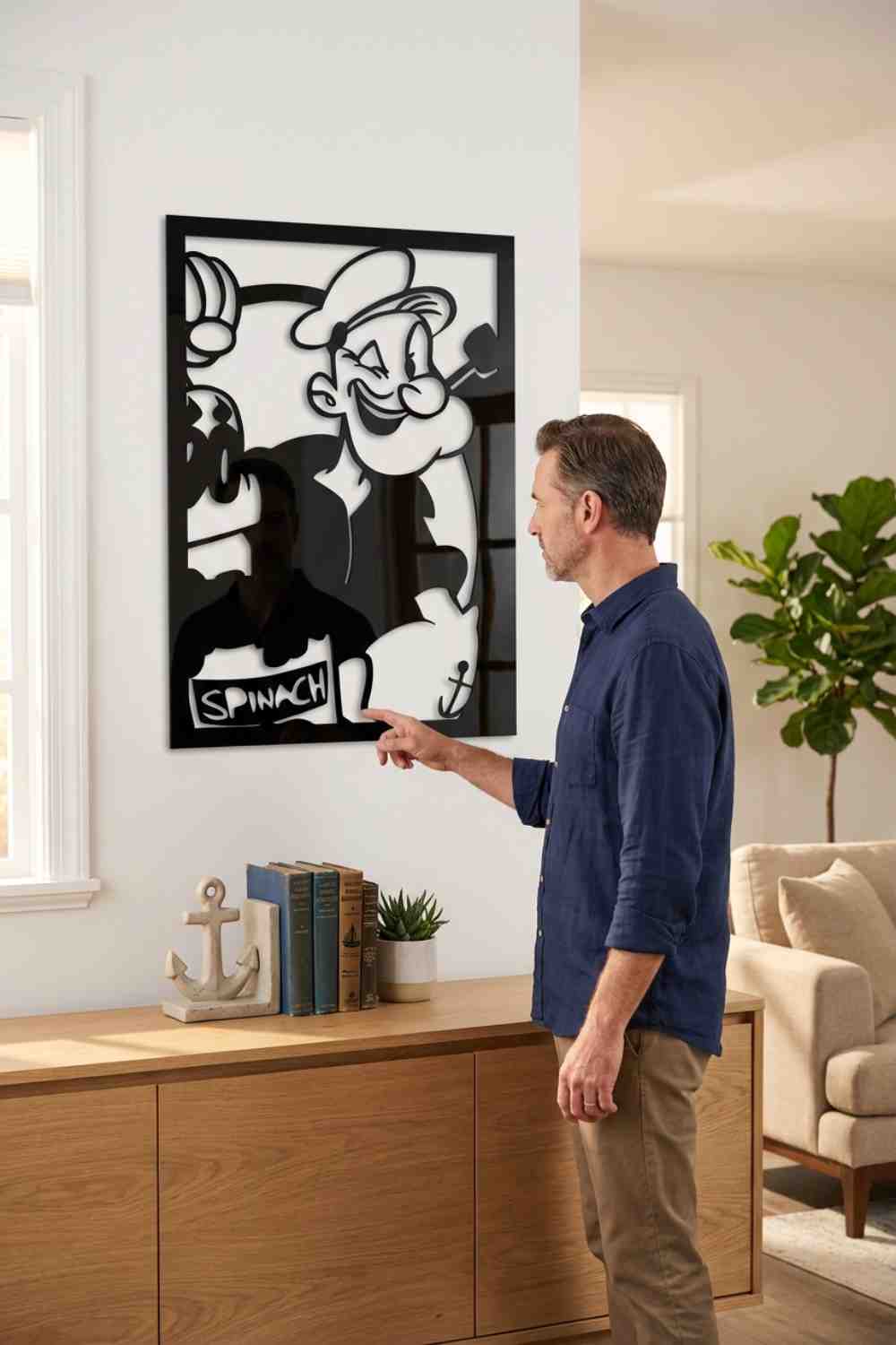 Popeye, El Marino - Cuadro decorativo | Cortayrecorta.es