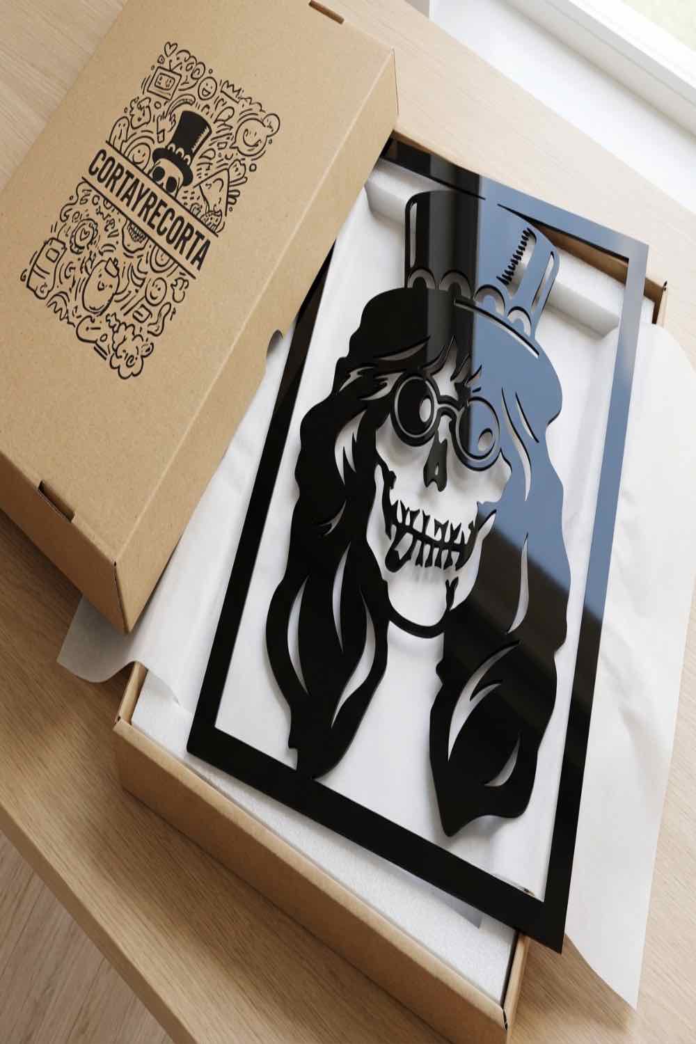 Calavera Roses - Cuadro decorativo | Cortayrecorta.es