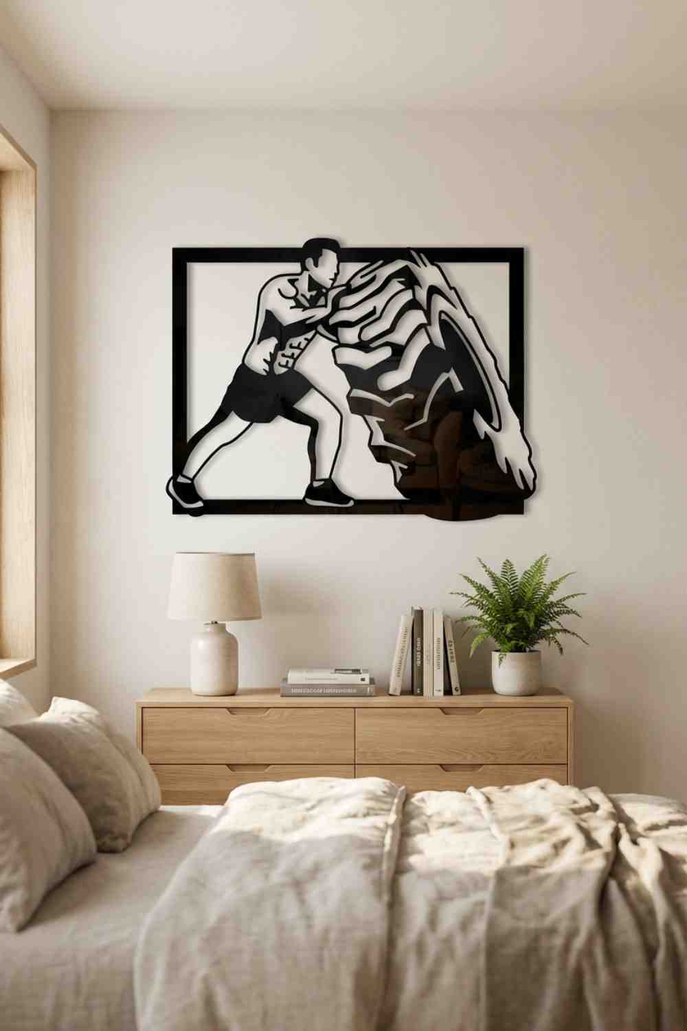 Empujando llanta - Cuadro decorativo | Cortayrecorta.es