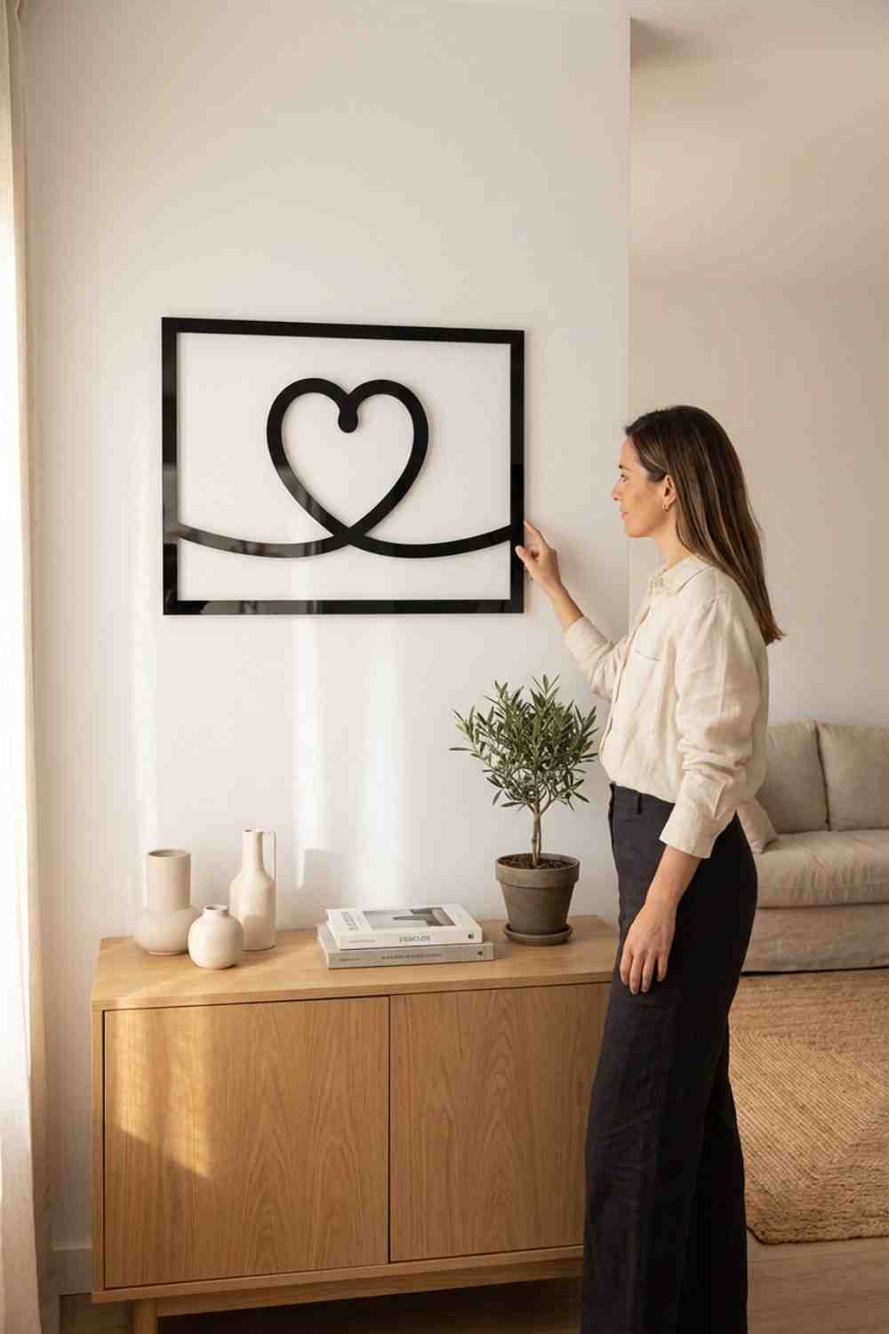 Lazo Corazón - Cuadro decorativo | Cortayrecorta.es