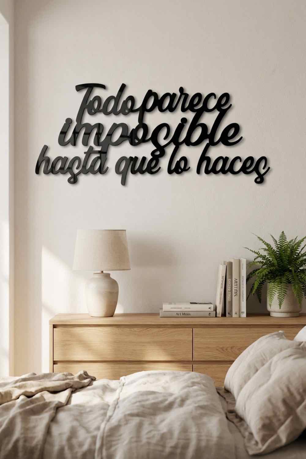 Todo parece imposible hasta que lo haces - Cuadro decorativo | Cortayrecorta.es