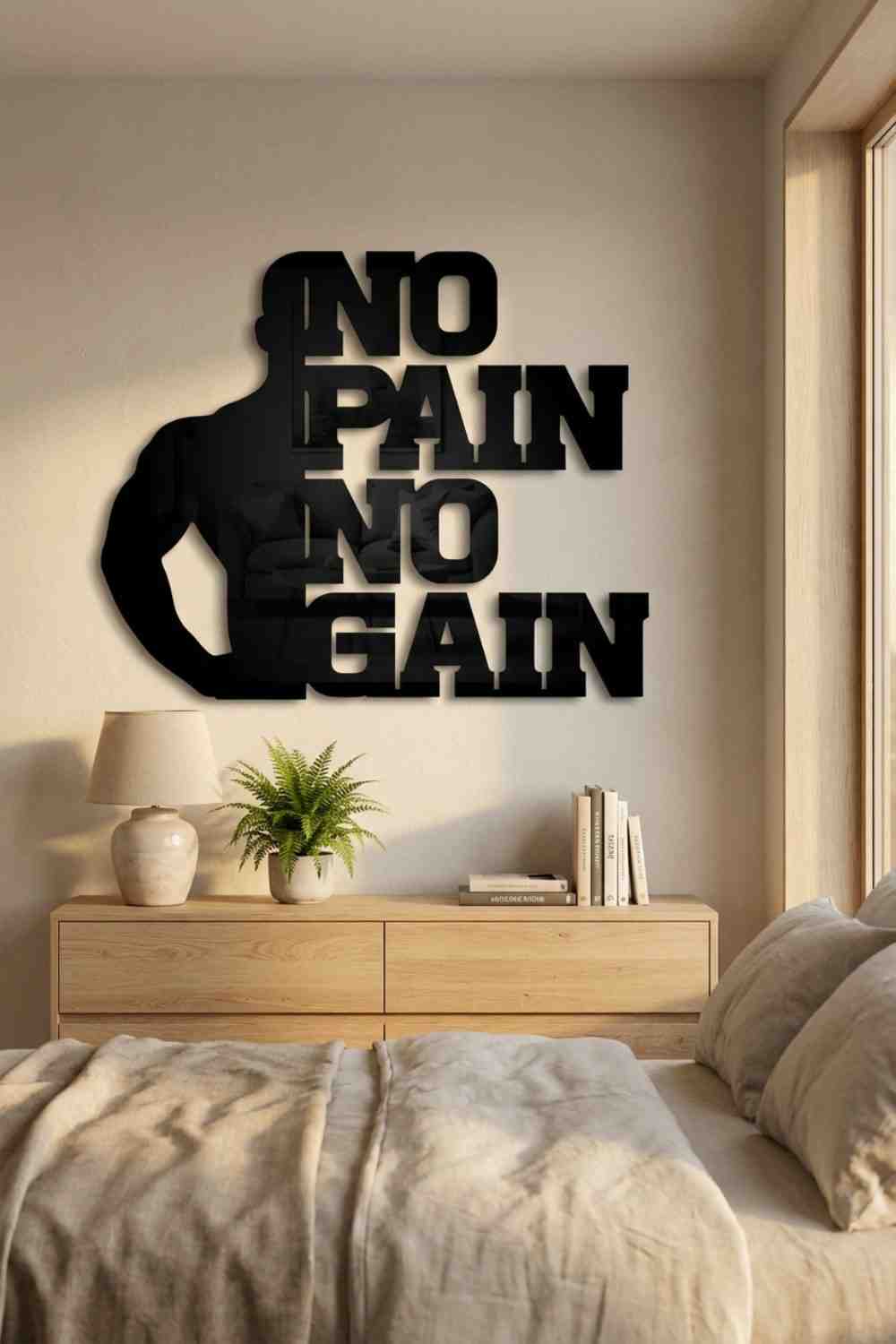 No pain no gain - Cuadro decorativo | Cortayrecorta.es