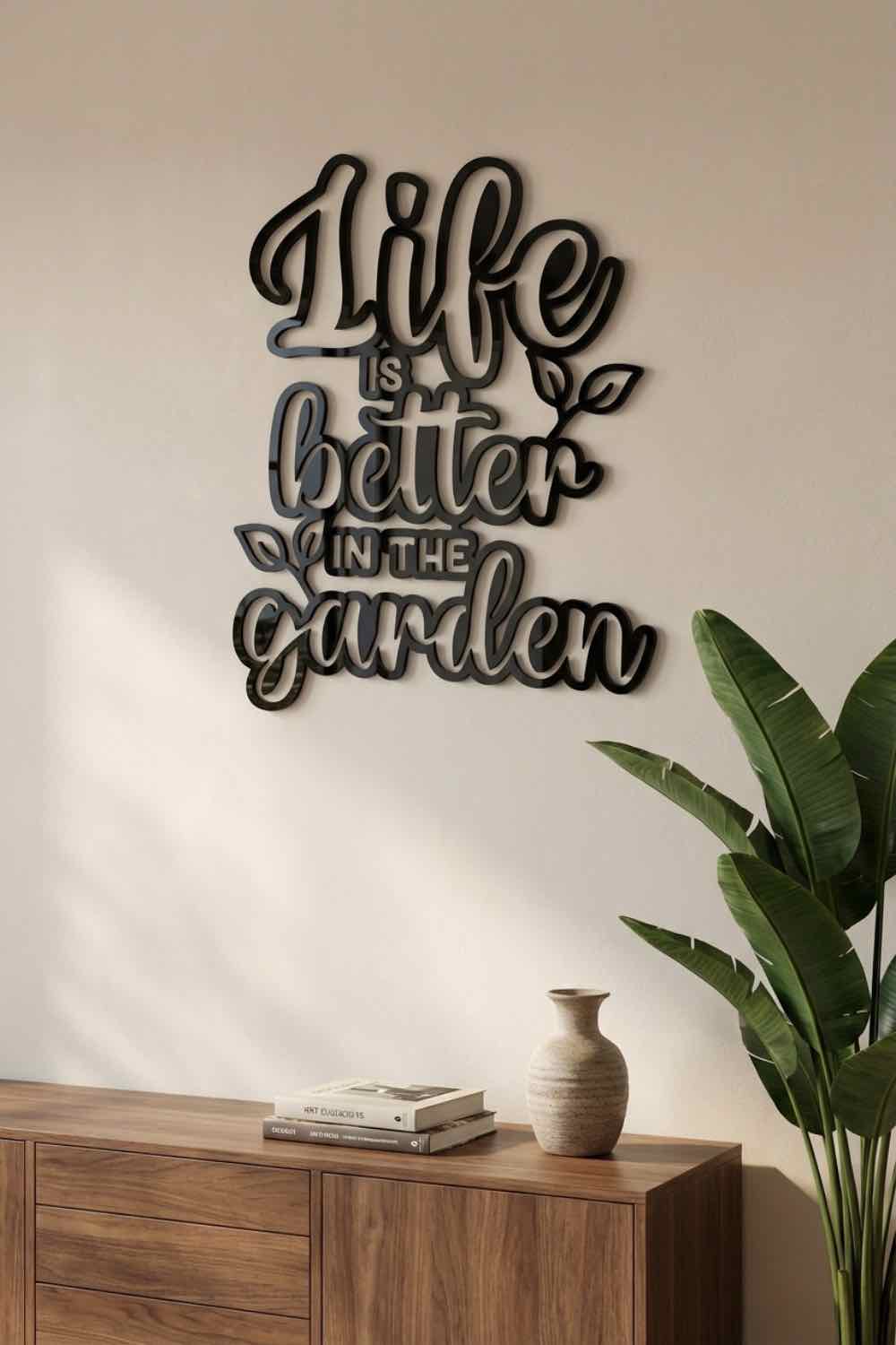 Life Is Better In The Garden - Cuadro decorativo | Cortayrecorta.es