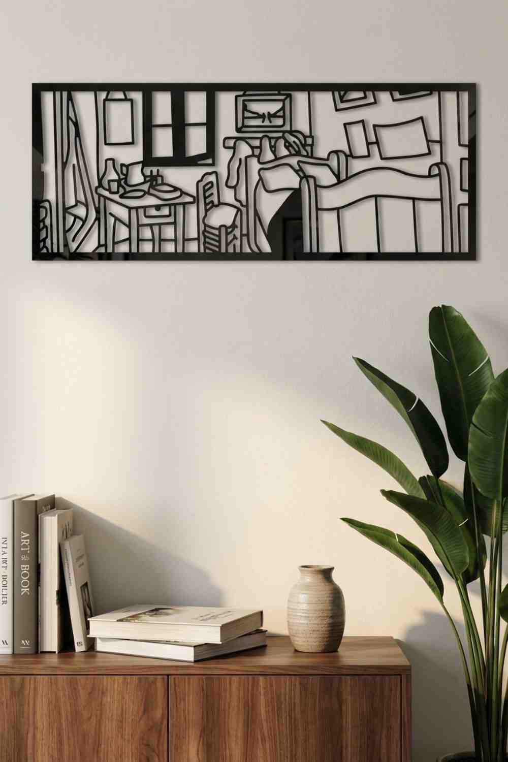 El Dormitorio En Arlés Vincent Van Gogh Panorámico - Cuadro decorativo | Cortayrecorta.es