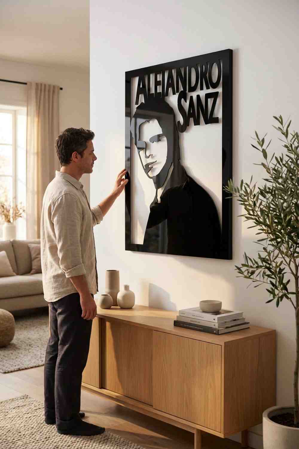 Alejandro Sanz - Cuadro decorativo | Cortayrecorta.es