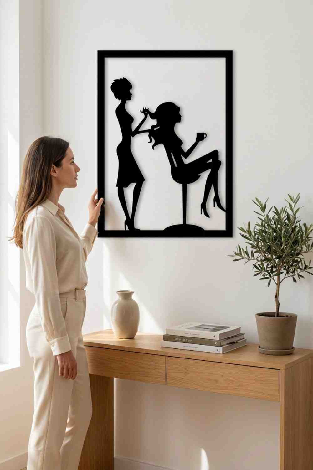 Mujeres en la peluqueria - Cuadro decorativo | Cortayrecorta.es