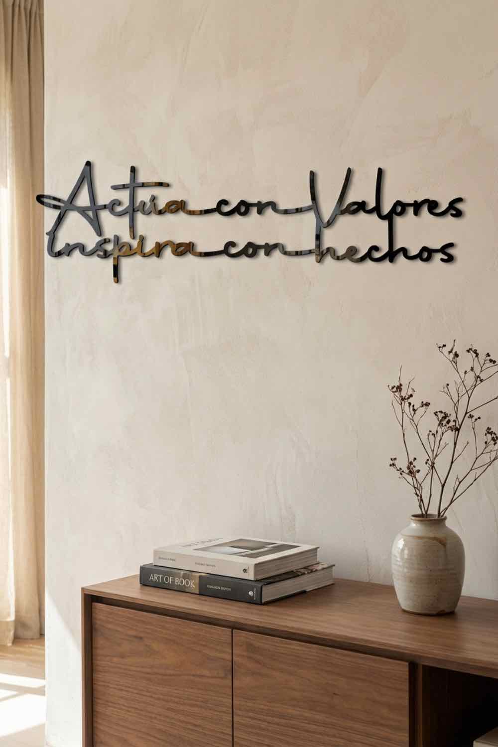 Actúa con valores, inspira con hechos - Cuadro decorativo | Cortayrecorta.es
