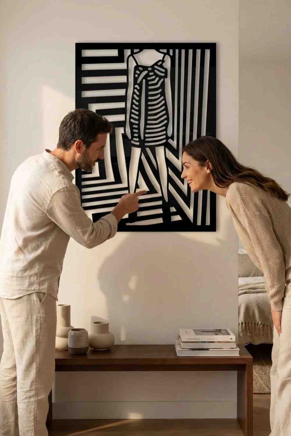 Chica Arte Pop Rayas