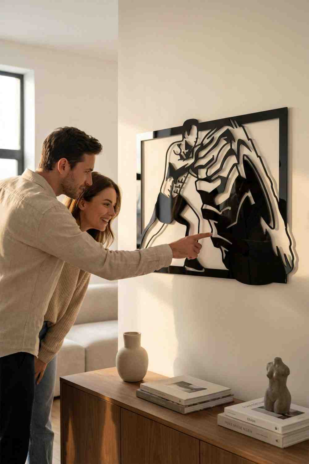 Empujando llanta - Cuadro decorativo | Cortayrecorta.es
