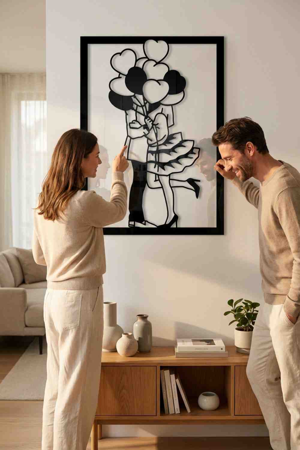 Enamorados - Cuadro decorativo | Cortayrecorta.es