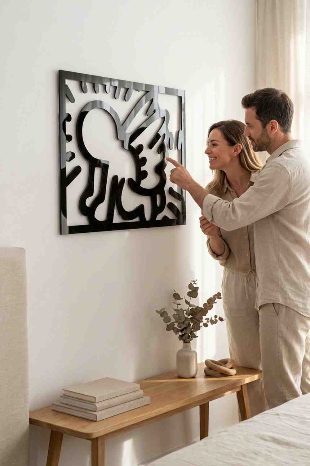 Angelillo, Keitg Haring - Cuadro decorativo | Cortayrecorta.es
