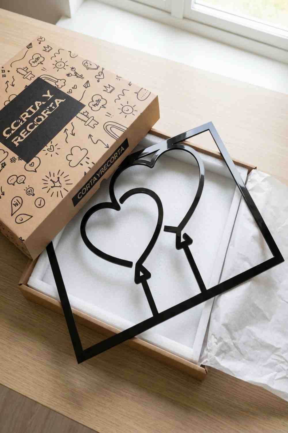 Corazon Globo - Cuadro decorativo | Cortayrecorta.es