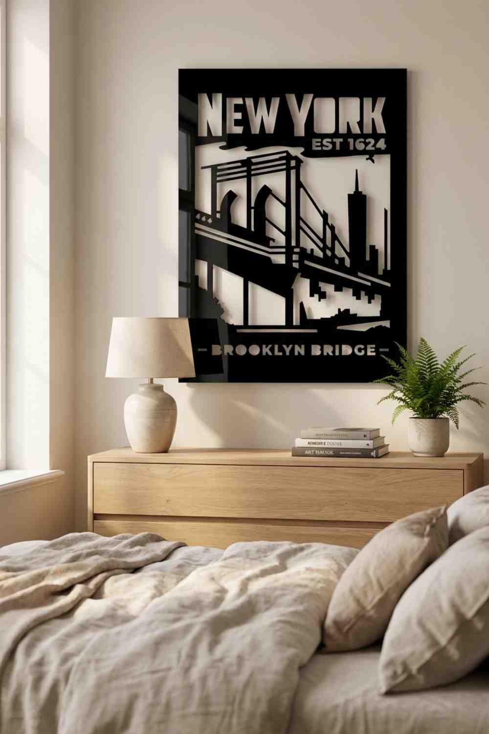 New York Est 1624 - Cuadro decorativo | Cortayrecorta.es