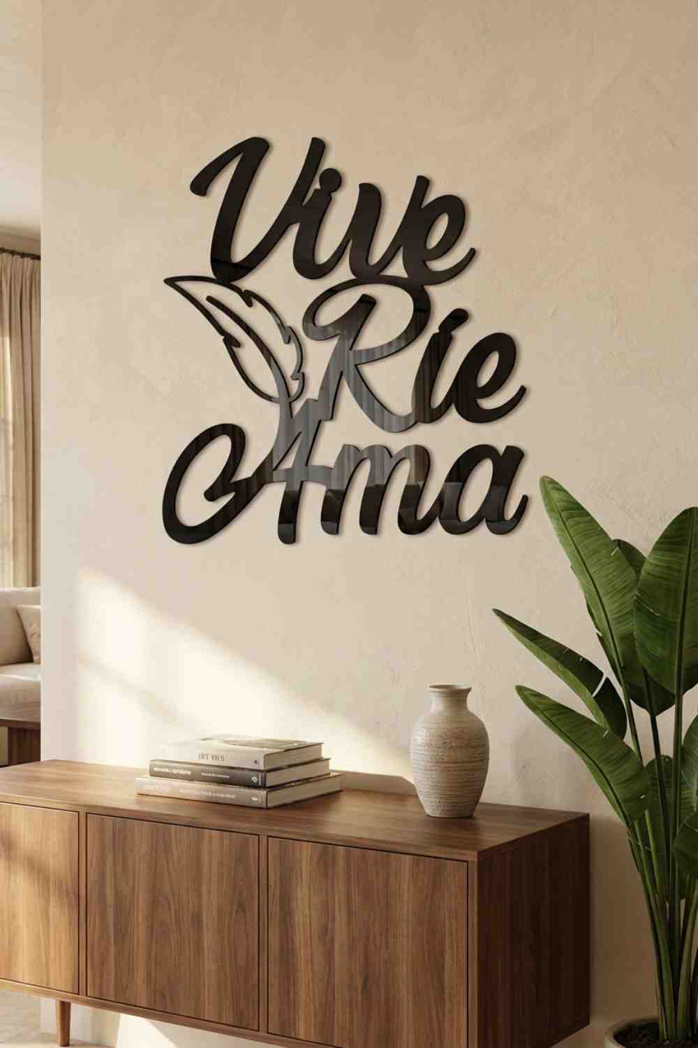 Vive Ríe Ama - Cuadro decorativo | Cortayrecorta.es