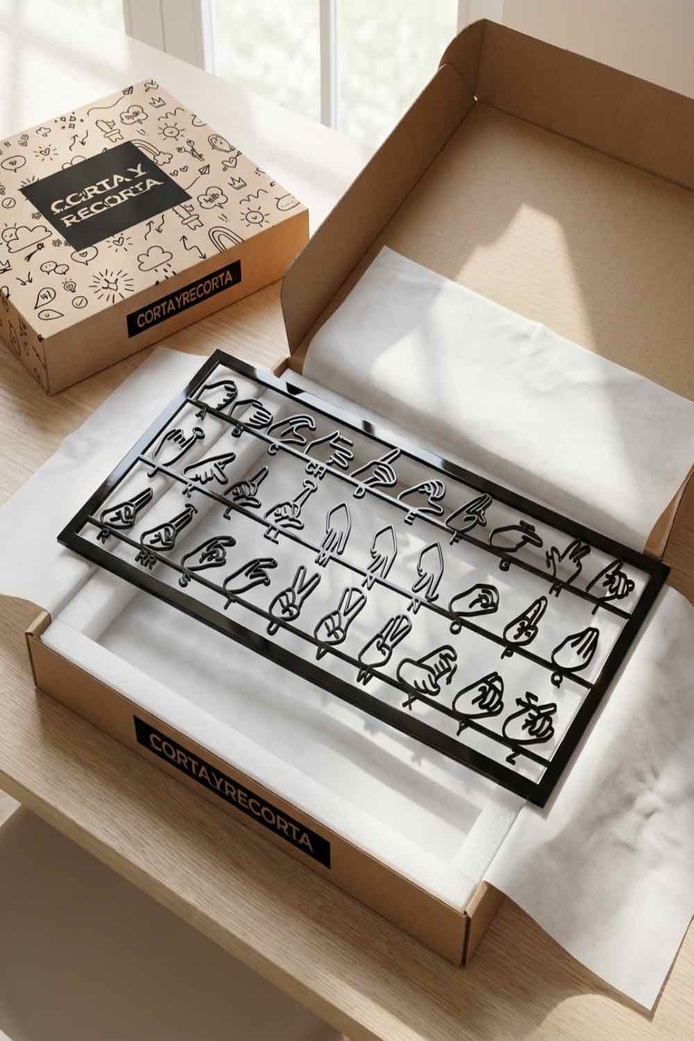Lengua de Señas - Cuadro decorativo | Cortayrecorta.es