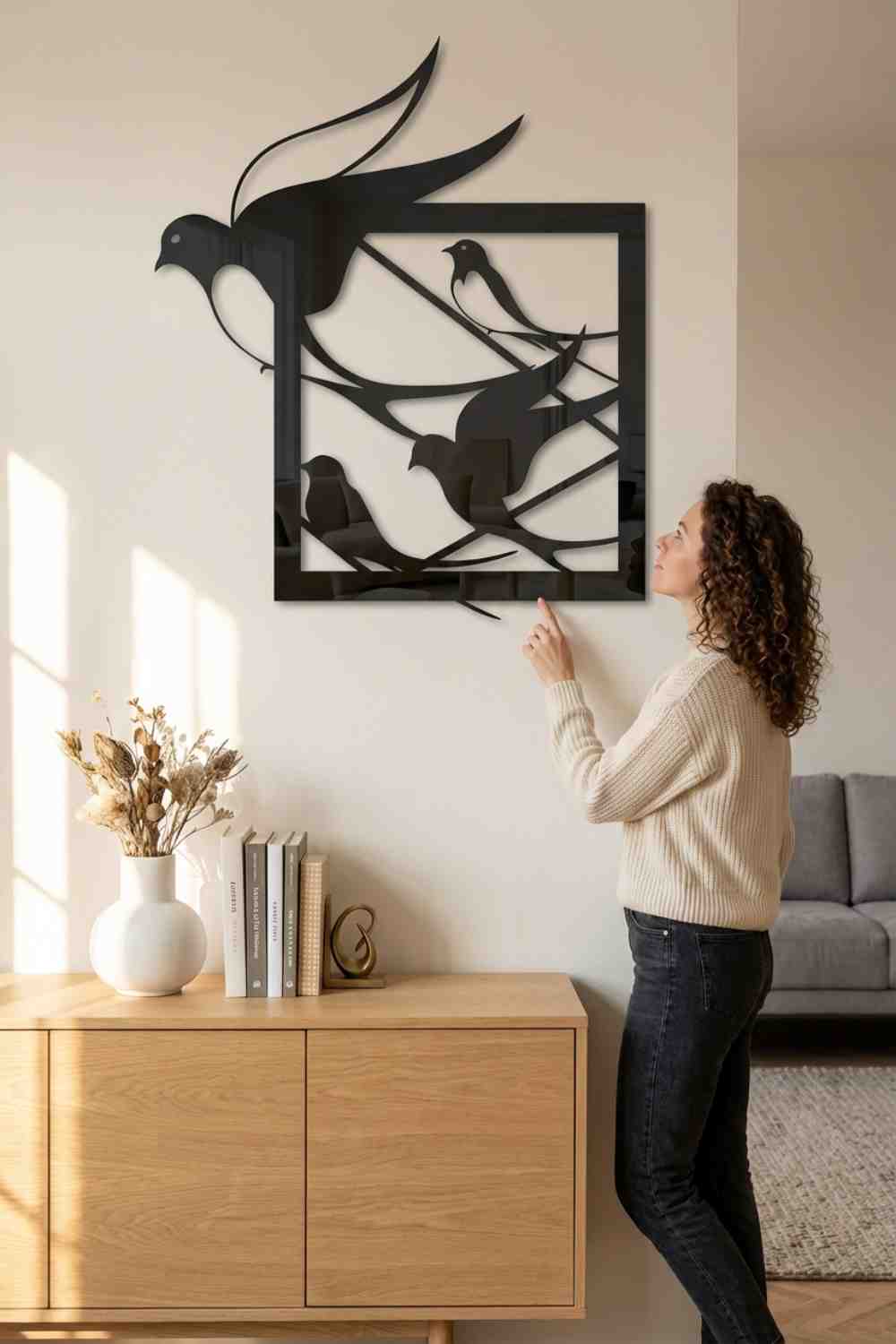 Golondrinas - Cuadro decorativo | Cortayrecorta.es