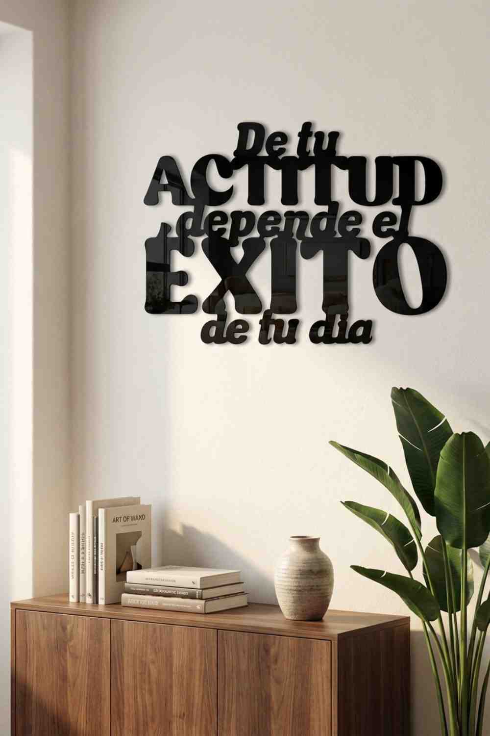De tu actitud depende el éxito de tu día - Cuadro decorativo | Cortayrecorta.es
