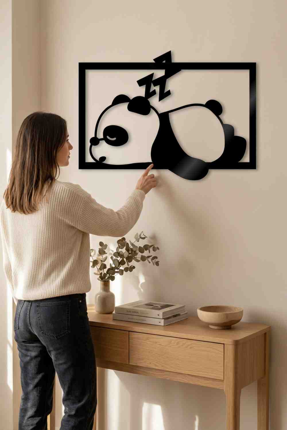 Panda Dormilón - Cuadro decorativo | Cortayrecorta.es