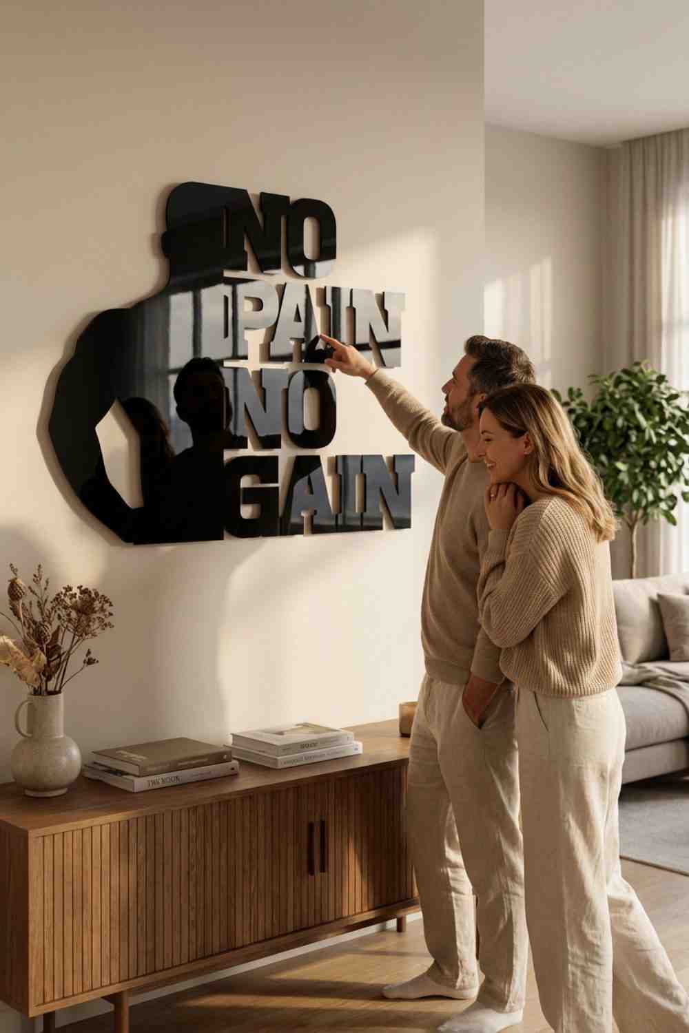 No pain no gain - Cuadro decorativo | Cortayrecorta.es