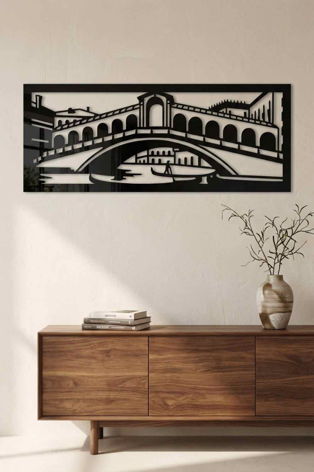 Venecia-Puente De Rialto - Cuadro decorativo | Cortayrecorta.es