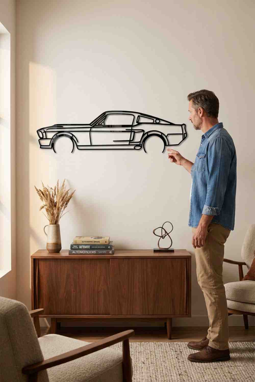 Mustang 1967 Detailed - Cuadro decorativo | Cortayrecorta.es