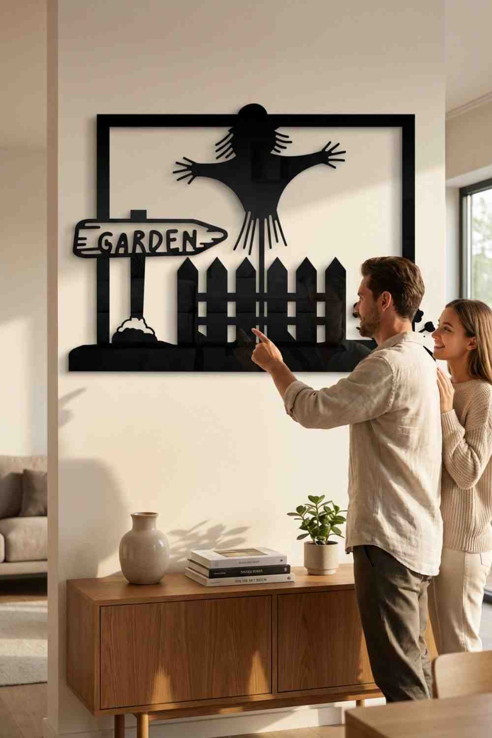 Scarecrow In The Garden - Cuadro decorativo | Cortayrecorta.es