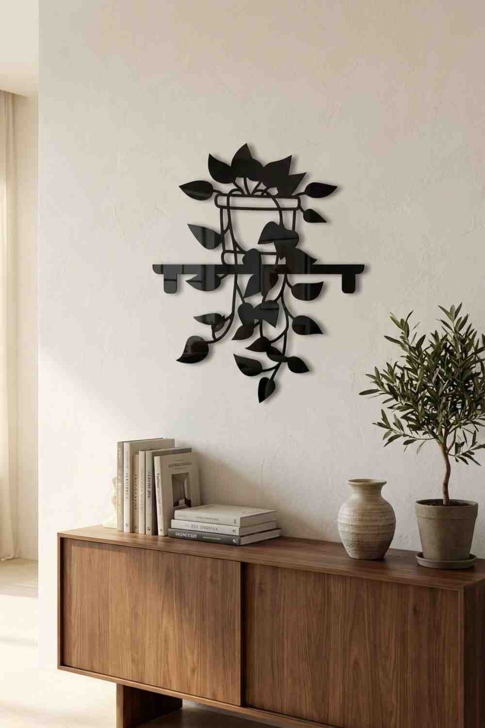 Planta Sobre Repisa - Cuadro decorativo | Cortayrecorta.es