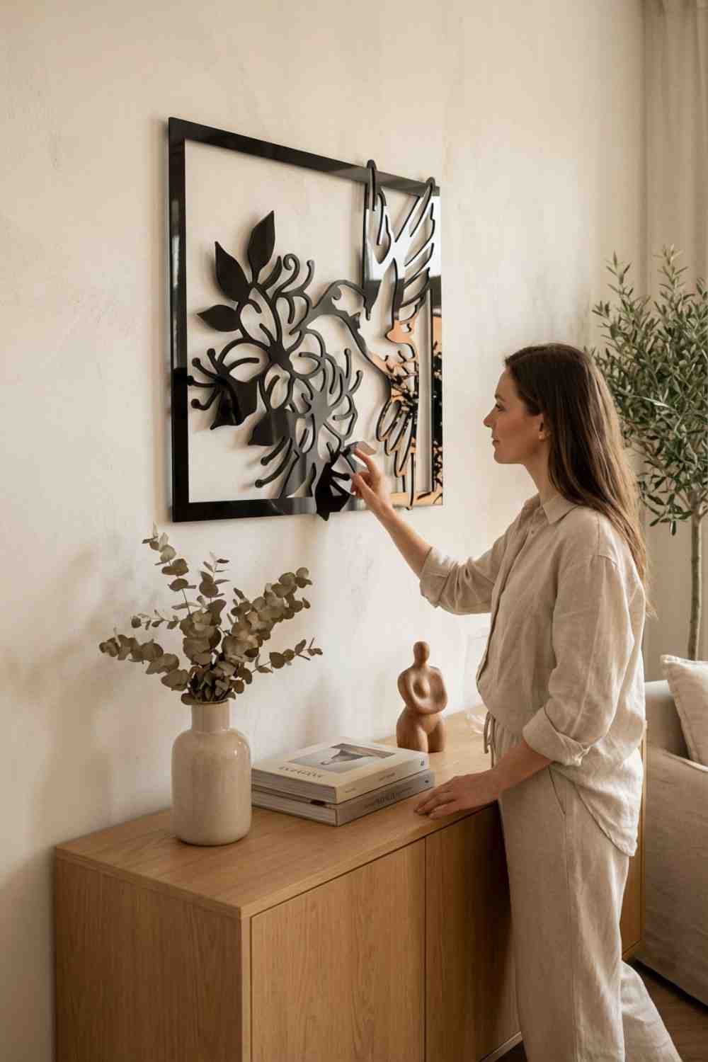 Colibrí bebiendo néctar