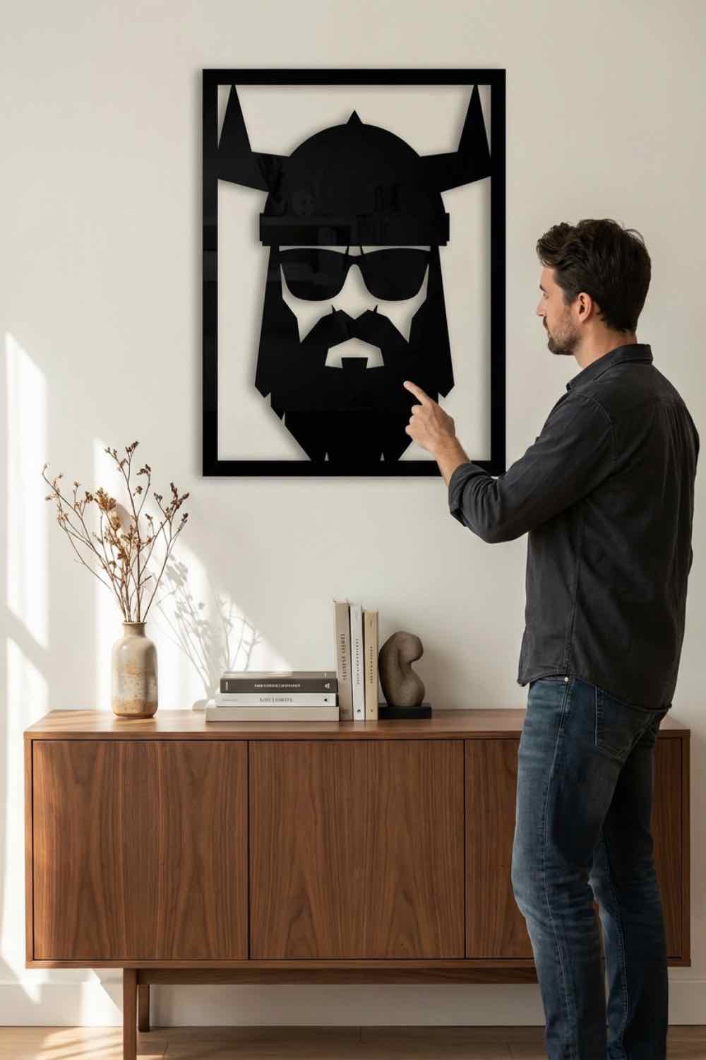 Vikingo Hipster - Cuadro decorativo | Cortayrecorta.es