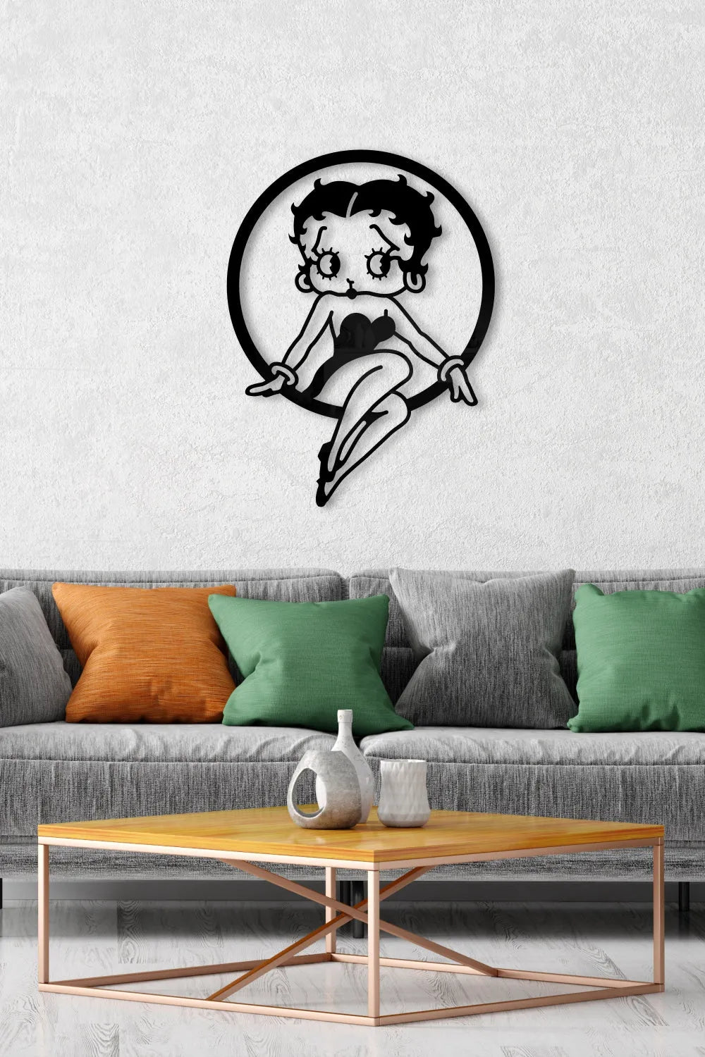 Betty Boop sentada - Cuadro decorativo | Cortayrecorta.es