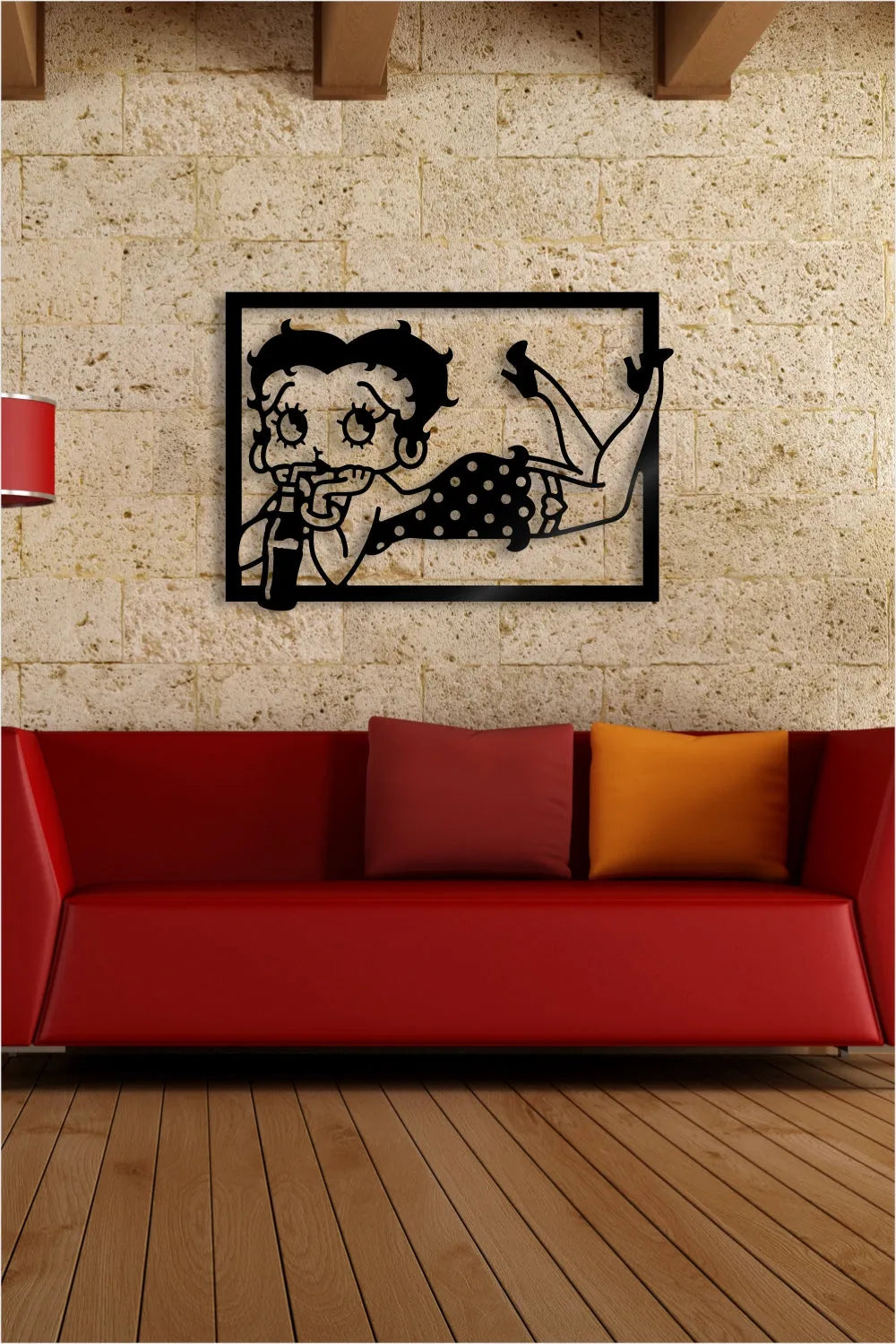 Betty Boop tomando refresco