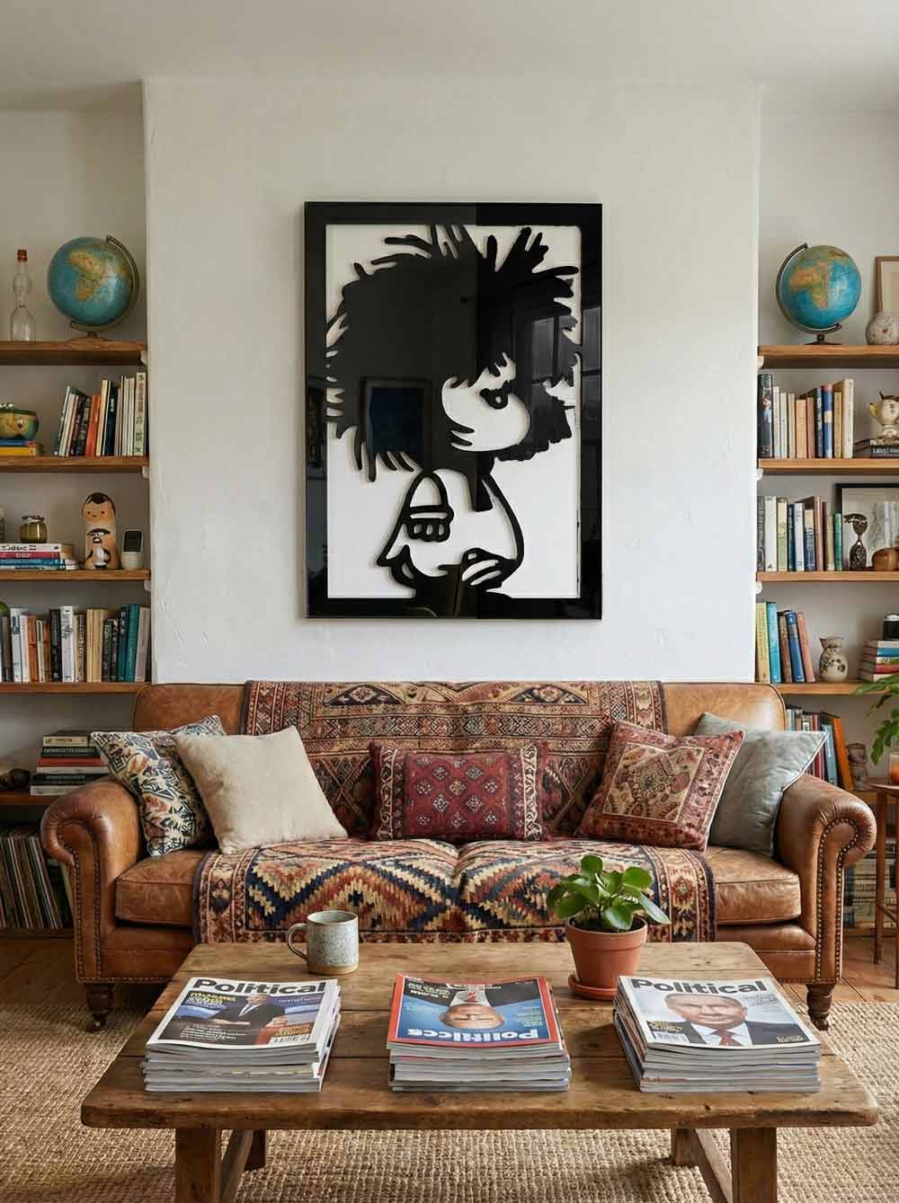 Mafalda "Recién Levantá" - Cuadro decorativo | Cortayrecorta.es