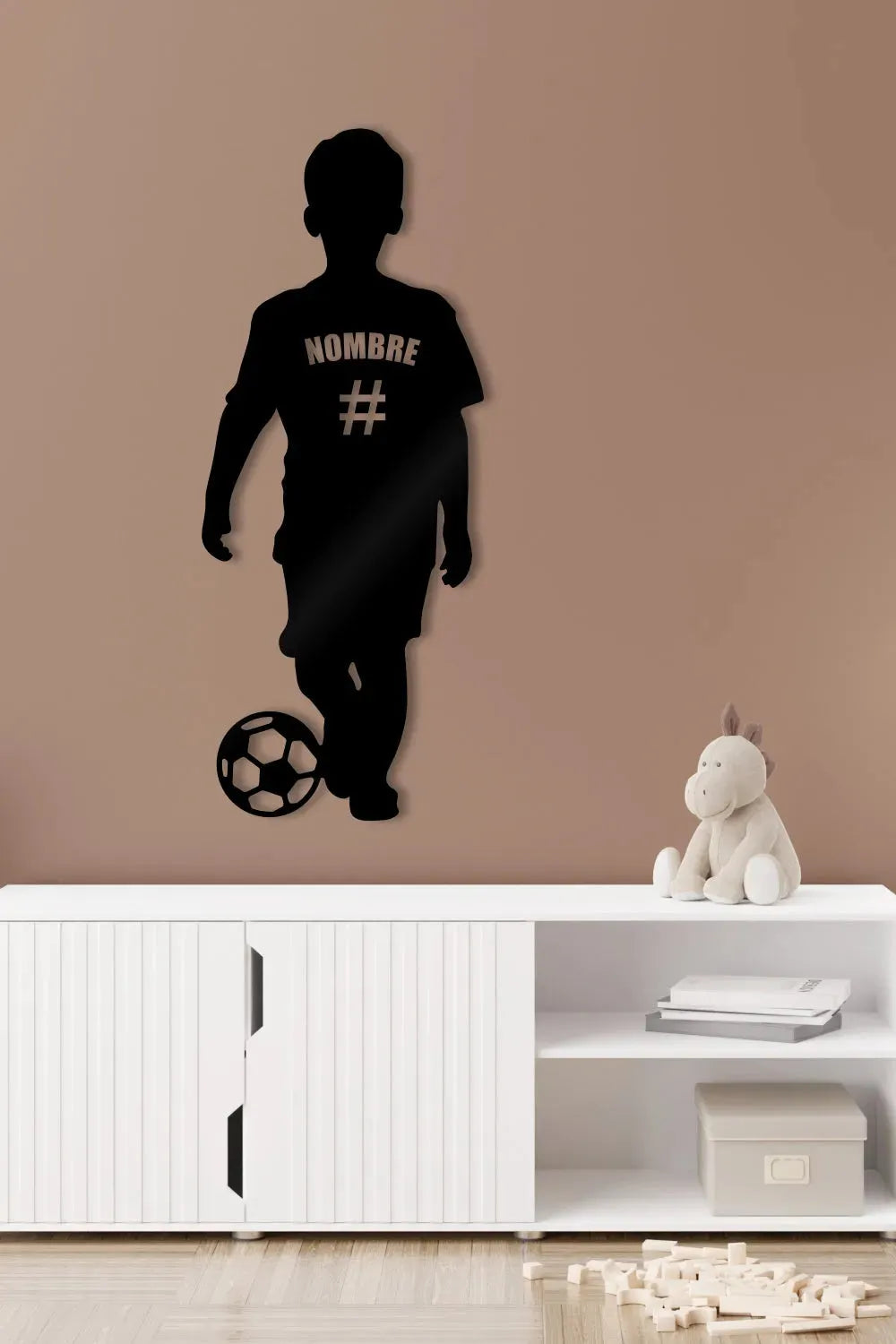 Niño futbolista - Cuadro decorativo | Cortayrecorta.es