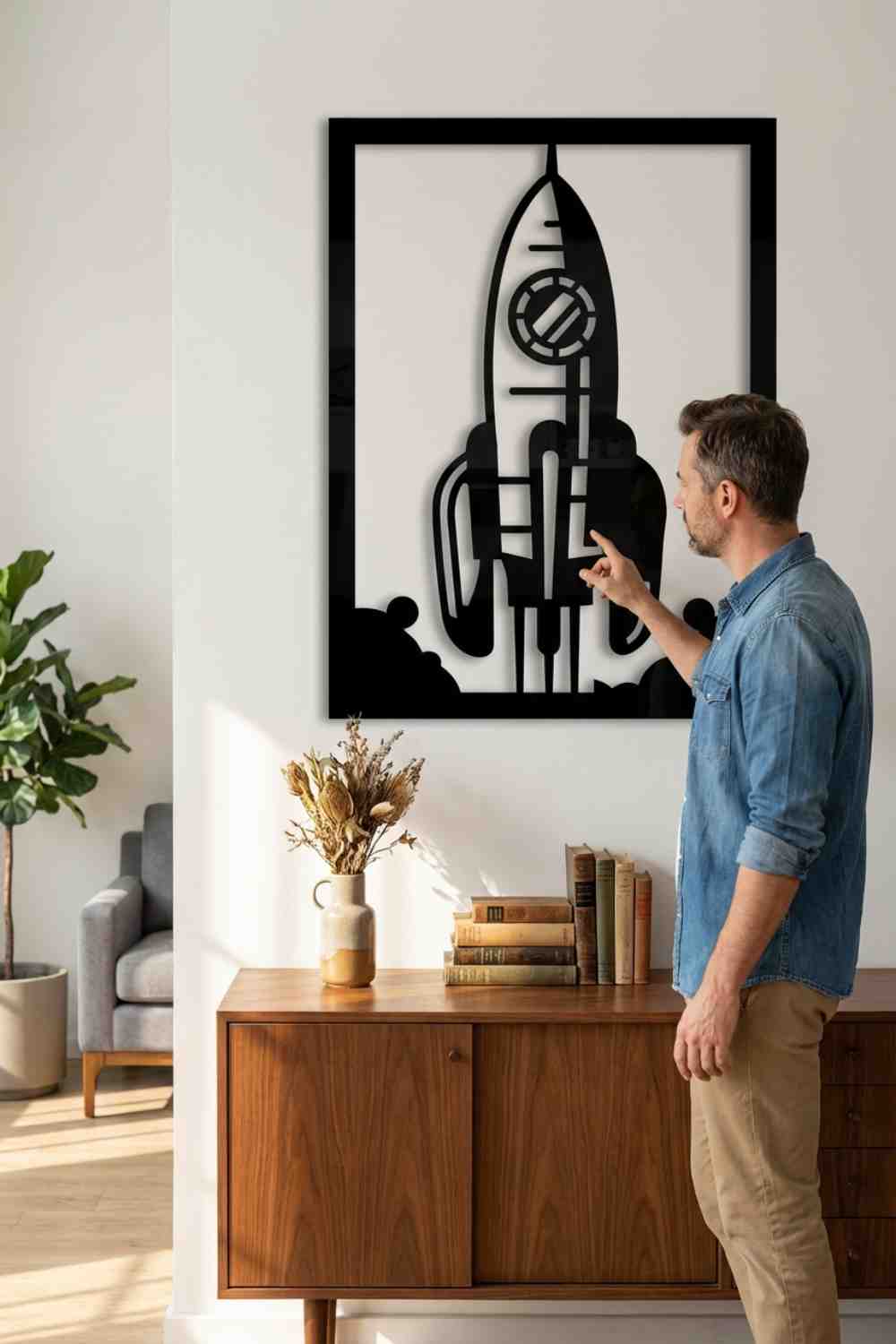 Viaje A La Luna - Cuadro decorativo | Cortayrecorta.es