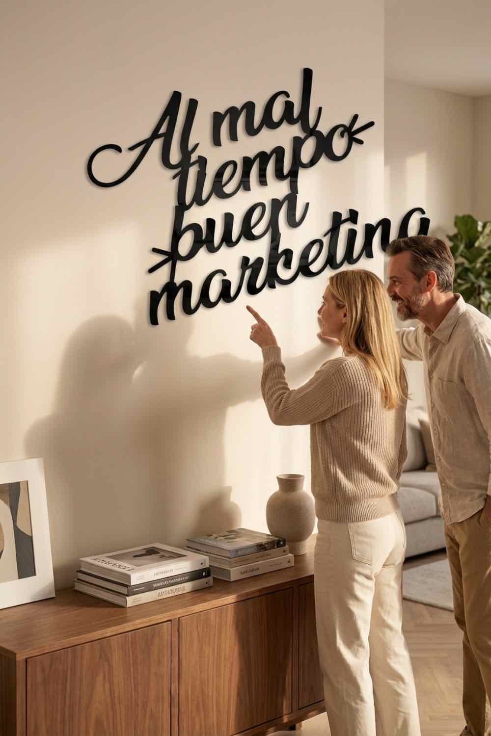 Al mal tiempo buen marketing - Cuadro decorativo | Cortayrecorta.es