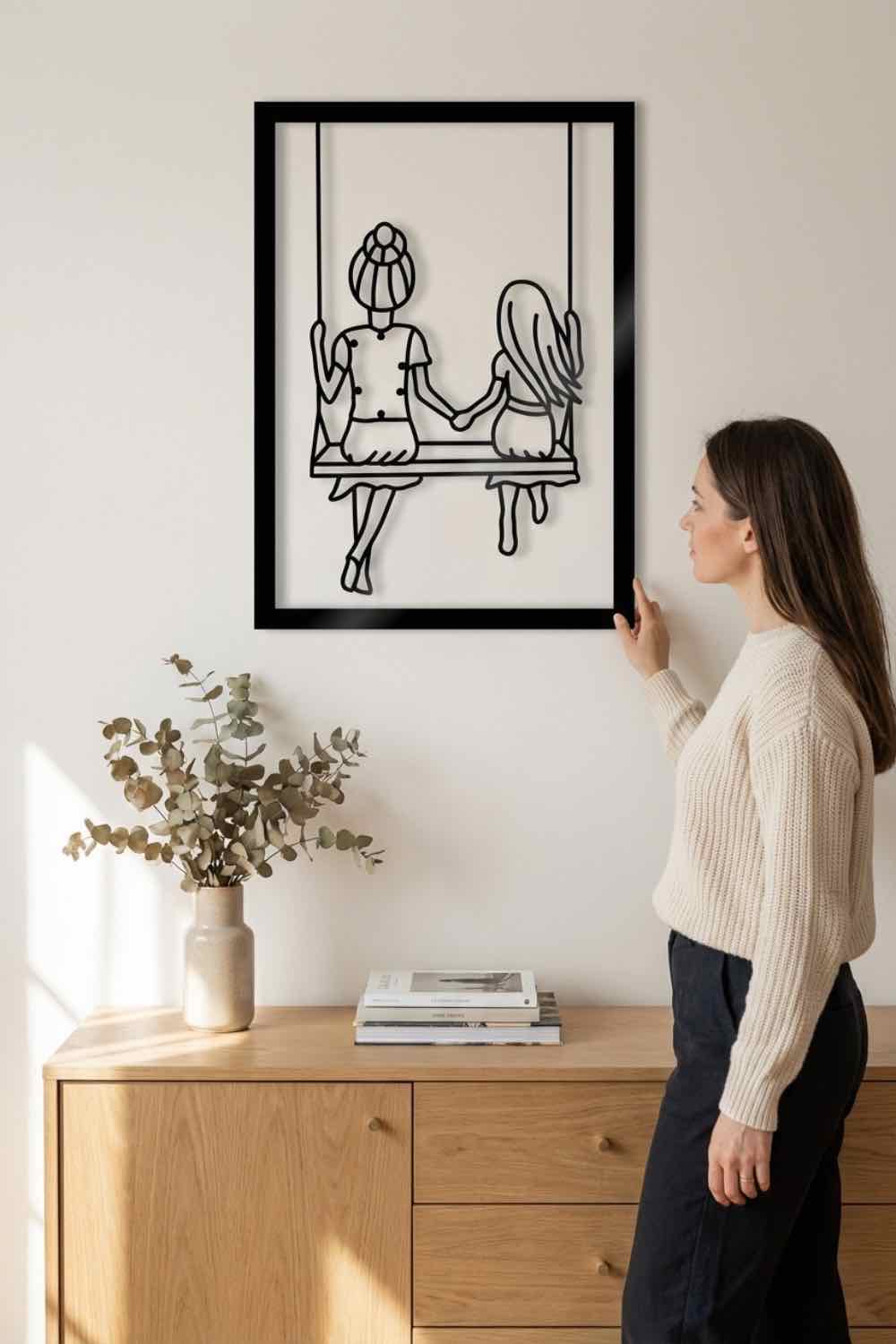 Madre E Hija - Cuadro decorativo | Cortayrecorta.es