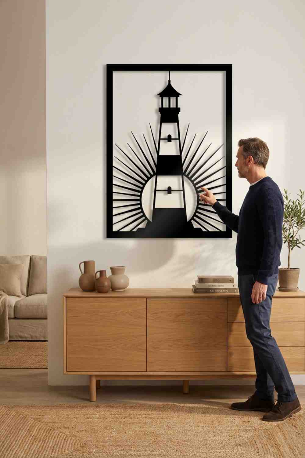 Faro De Hercules - Cuadro decorativo | Cortayrecorta.es
