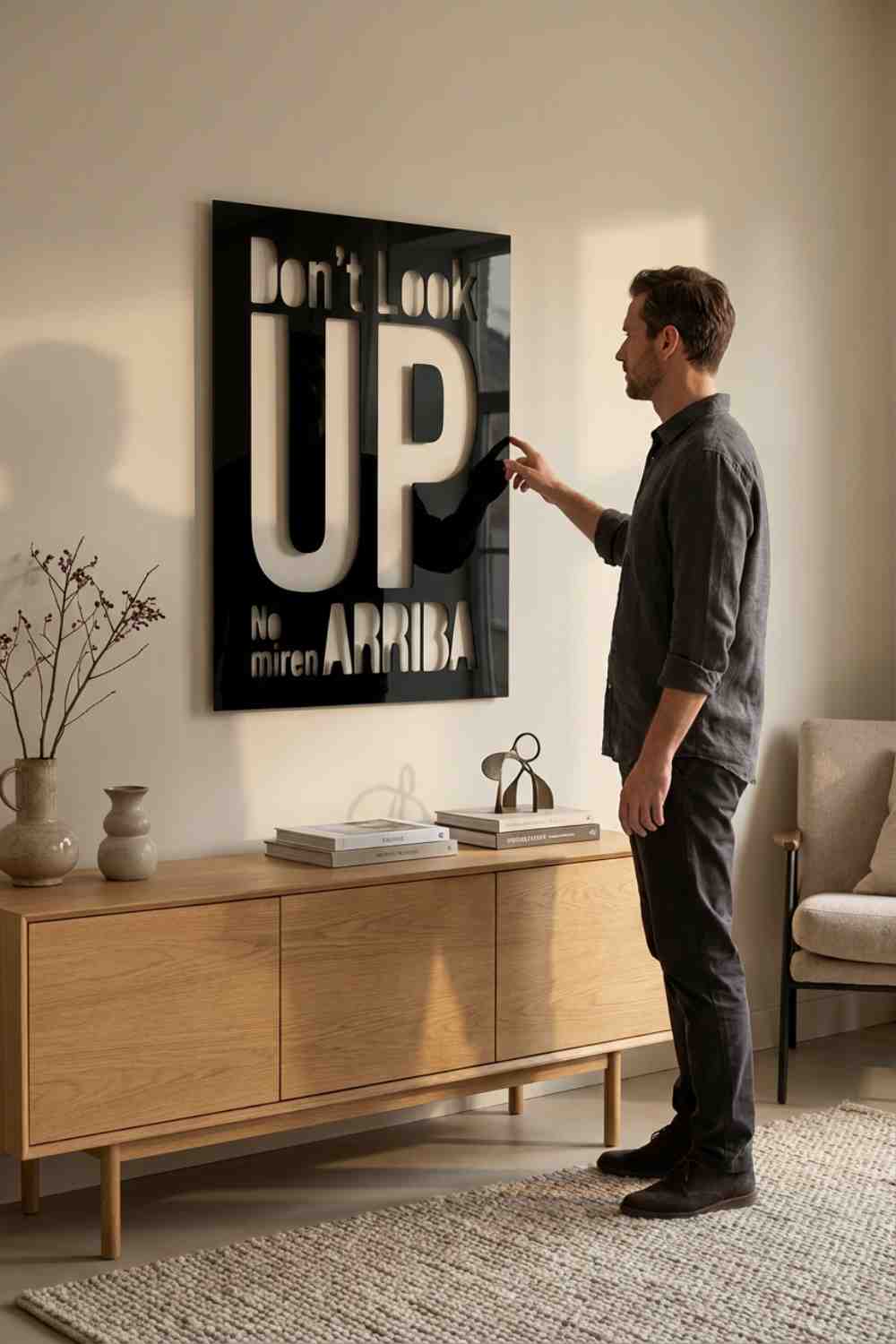 No Miren Arriba - Cuadro decorativo | Cortayrecorta.es