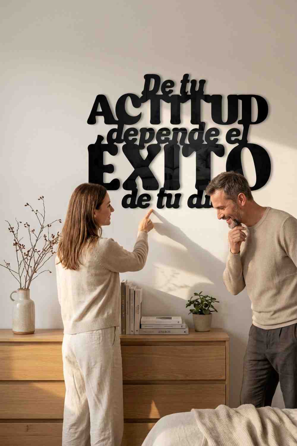 De tu actitud depende el éxito de tu día - Cuadro decorativo | Cortayrecorta.es