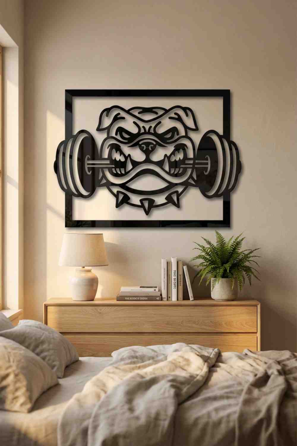 Bull dog gym - Cuadro decorativo | Cortayrecorta.es