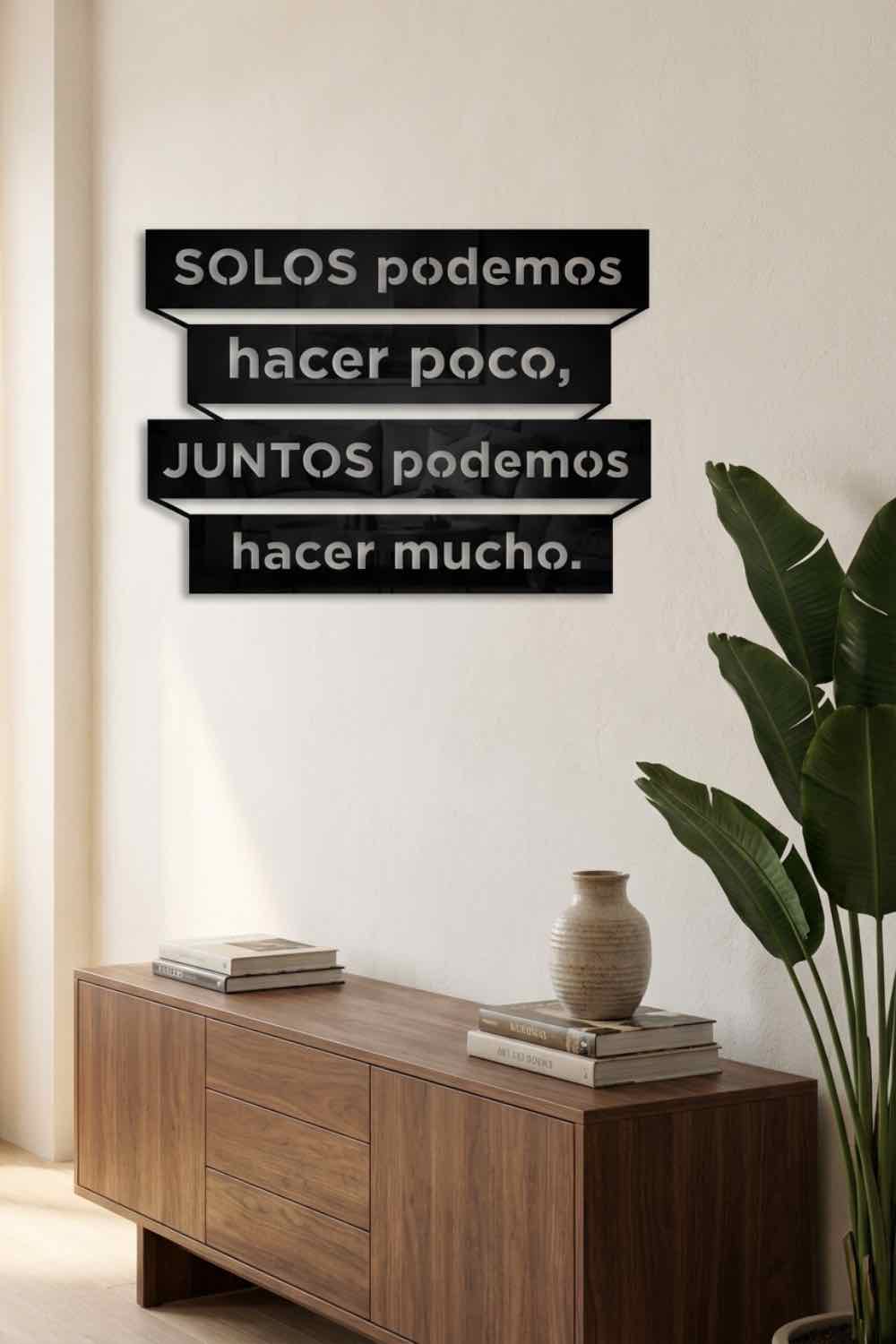 Solos podemos hacer poco, juntos podemos hacer mucho - Cuadro decorativo | Cortayrecorta.es